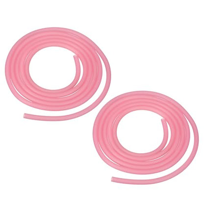 Aquarium Airline Tubing, 5/32"(4mm) ID x 1/4"(6mm) OD 4.9ft PVC Flexible Tube, (2Pcs, Pink), Intended for Fish Tank Air Pump/Aquarium/Garden/Terrarium Pond - color: Pink