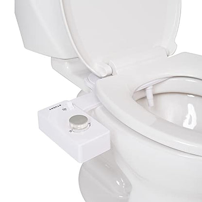 TUSHY Classic Bidet Combo Pack | 3.0 Brushed Nickel Toilet Seat Attachment & Jet Black Travel Bidet