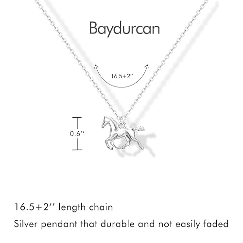 Dainty Silver Necklace for Women - Ankh Jesus Horse Celtic Cross Necklace for Women, Dainty Charm Spider Christian Gifts for Friends Sister Mom, Birthday, Christmas, Mother's Day, Graduation Gifts - style: Horse