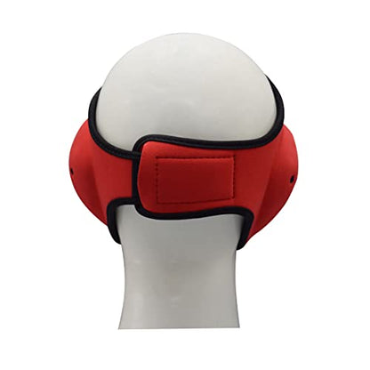 MRX MMA Ear Guards Kick Boxing Ju Jitsu Cage Wrestling Ear Protection Headgear with Adjustable Straps for Safe Head & Ear - color: Red