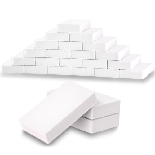 (50 Pack) Eraser Sponge SmilePowo Maigc Cleaning Sponge Eraser Melamine Sponges in Bulk Boat Eraser Multi Surface Scrubber Foam Cleaning Pads - Bathtub, Floor, Baseboard, Bathroom, Wall Cleaner - size: 50