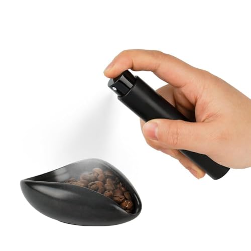 watchget Coffee Bean Dosing Cup & RDT Spray Bottle Kit, Black | 10ml Static Reducing Sprayer; Ceramic Single Dose Tray for Coffee & Tea;Espresso Brewing Accessory for Home & Espresso Bars - color: Black
