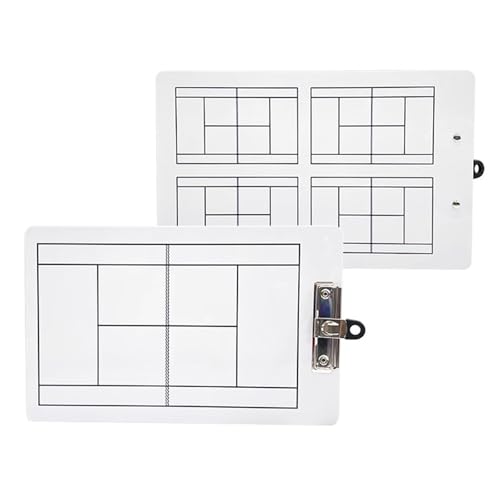 Tennis Marker Board, Non-Magnetic PVC Dry Erase Coaching Board, Tennis Coach's Clipboard, Tennis Tactical Board, Double-Sided, for Tennis Strategy