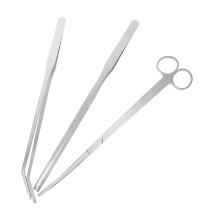 DECHOUS 1Set Aquarium Plant Tool Scissors Tweezers Spatula for Fish Tank Maintenance Compact Aquascaping Kit Long Handle Cleaning Gadgets for Aquatic Plants