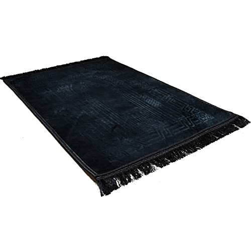 Desert Dress Prayer Carpet Mat Cushioned Muslim Islamic Musallah Namaz Large Thick Soft Rug Non Slip Adult 1Kg - color: Red