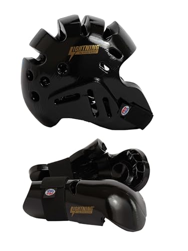 Proforce Lightning Martial Arts Protective Sparring Gear Bundle - Headgear/Gloves - color: Black, size: Adult X-Large