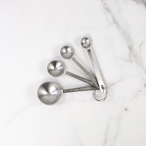Mrs. Anderson’s Baking Measuring Spoons, Heavyweight 18/8 Stainless Steel, 4-Piece Set - style: Measuring Spoons, 4-Piece Set