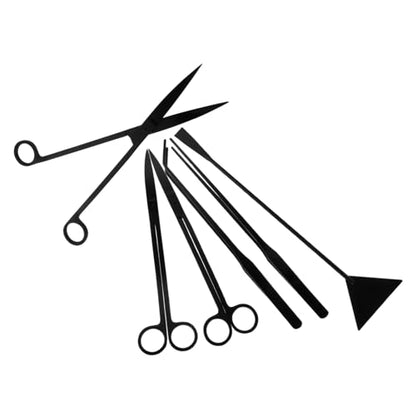 Balacoo 1 Set Stainless Steel Trimming Scissors Tweezers Spatula Essential Tools for Precise Maintenance and Water Grass Care Fish Tanks