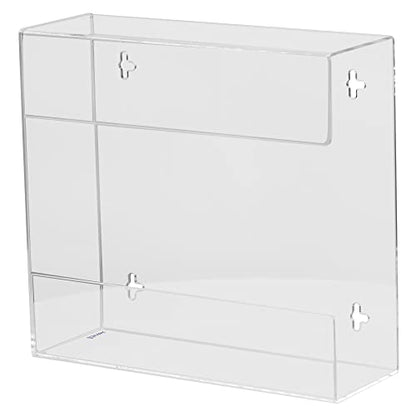 Kantek Wall Mounted Acrylic Glove Box Holder Dispenser, Double (2) Box Capacity, for Use in Food Service, Healthcare, Hospitals, Restaurants, 10.3" x 3.8" x 10.7", Clear - size: Full