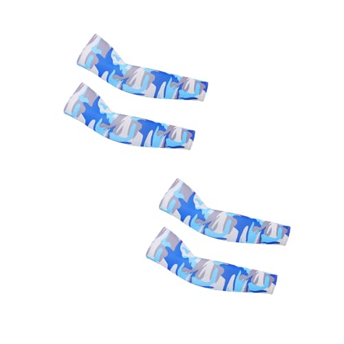 PFFY UV Protection Cooling Arm Sleeves for Men and Women UPF 50 Sun Sleeve - color: 2 Pairs - Camo Skyblue