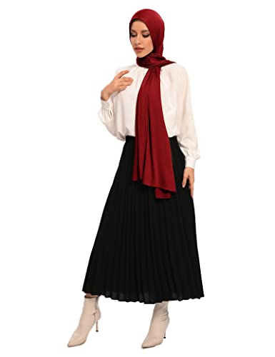 Txmout Premium Jersey Hijabs for Women - Cotton Muslim Scarfs - color: Burgundy