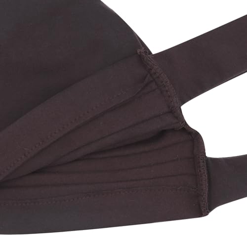 Suillty Women's Pre-Tied Muslim Hijab Bonnet Pleated Ruffle Turban Chemo Cap Underscarf Islamic Headwear - color: Coffee