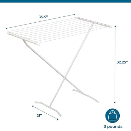 Honey-Can-Do Collapsible Clothes Drying Rack – Sturdy Metal X-Frame, Space-Saving Towel & Laundry Rack for Indoor/Outdoor Use, Foldable Design for Laundry Organization - style: X-Frame