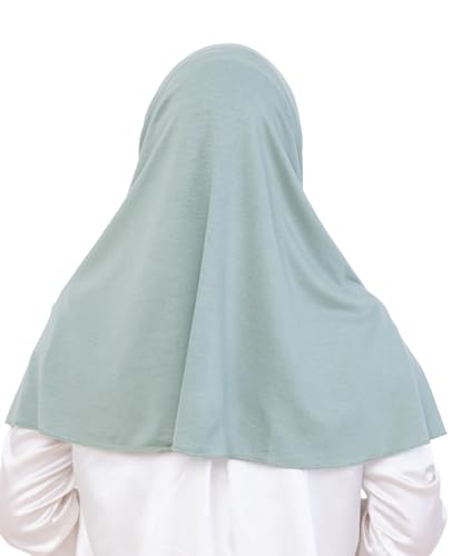 Prien Instant Hijab For Women, Muslim Long Scarf, Undercap Turban Set, Turkish Islamic Clothing, Prayer Clothes For Abaya - color: Light Green