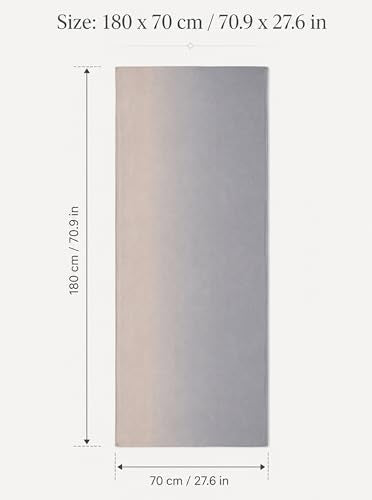Premium Stretch Cotton Gradient Scarf for Women, Soft Jersey Wrap Shawl, Lightweight Ombre Hijab for Everyday Wear - color: Mctlo2537-grey