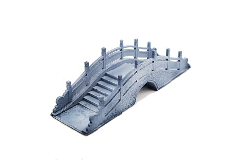 KARESANSUI Mini Bridge for Aquarium - Terrarium Decor, Chinese Architecture Diorama, Fairy Garden Accessories, Paludarium Decor, Zen Garden Kit, Miniature Pagoda, Shelf Decor