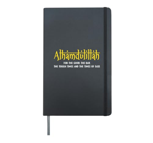 Alhamdulillah For Everything Islamic Gift For Muslim Hardcover Journal, Black