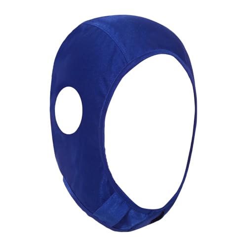 iiniim Wrestling Hair Cover Cap Grappling Hair Cap Black Full Cover Wrestling Headgear with Chin and Open Ears for Judo - color: Royal Blue