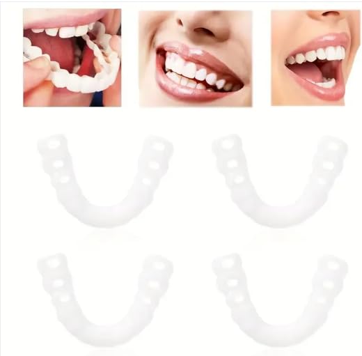 Silicone Orthodontic Teeth Veneers with Storage Case, Invisible Dental Mouthguards