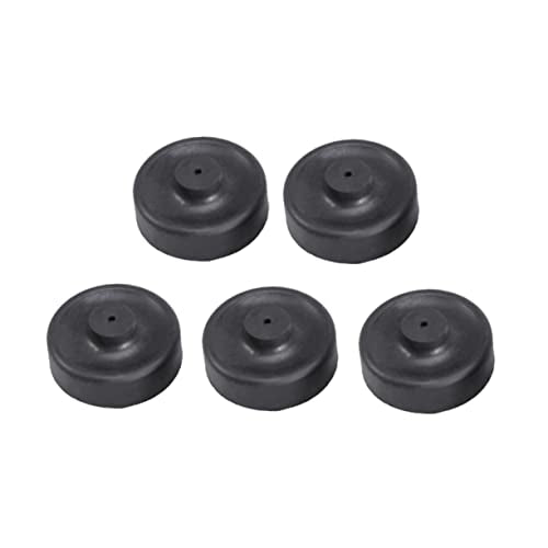 Happyyami 5pcs A5 Silicone Aquarium Oxygen Pump Membrane Replacement for Small Fish Tank Air Pump Accessories Black - size: 3.50X3.50X1.50CM