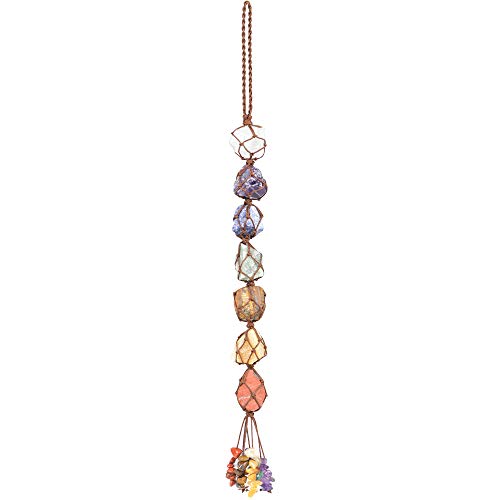 Handmade Hanging Ornaments 7 Chakra Raw Stones Home Decoration Feng Shui Ornament - color: A-style 8