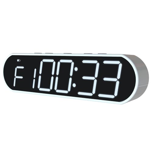 Portable LED Gym Timer, Workout Clock for HIIT Tabata Fitness at Home,Garage,Outdoors. Multiple functionality with Customizable Interval Setting, Easy to Read Display.
