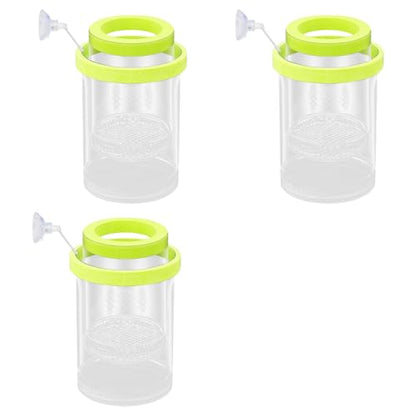 3PCS Aquariums Isolation Box for Protecting Fish and Shrimp from Larger Tanks Inhabitant Growth and Breeding Fish Breeding Box - color: Large green suction