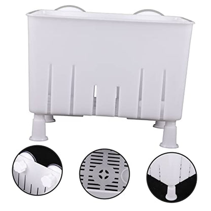 Generic Fish Tank Isolator Aquarium Fish Breeder Box Turtle Breeding Box Aquarium Fish Breeding Box White Small Size Feet and Suction Cups - color: White
