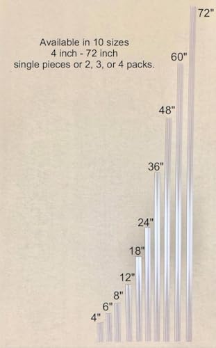 DistinctAndUnique Clear PVC Hinge Piano Style for 1/4" (6mm) Material, 12 Inch, 1 Piece No Screw or Glue Plastic Aquarium Lid Hinges for Plexiglass Panels, Golf Cart Windshield Hinge, Acrylic Panels