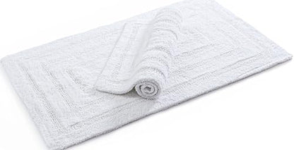 Bedding Craft Bathroom Bath mat Rug Set of 2, 17x24 + 21x34, Off White - color: Off White, size: 17x24" + 21x34"