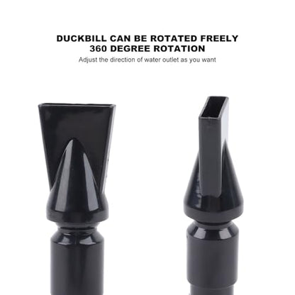 Black Plastic Aquarium Water Outlet Rotatable Elbow Pipe Fitting Fish Tank Nozzle Duckbill Sprinkler Aquarium Canister Filter(L) - size: L