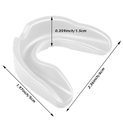 Kathfly 100 Pack Sports Mouth Guard Bulk Athletic Mouthguard Silicone Gum Mouthpiece Teeth Protection for Football Boxing Basketball Hockey Karate Lacrosse Wrestling(White) - color: White