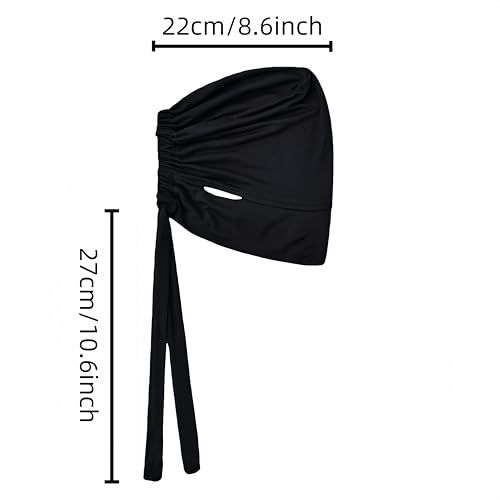 Jersey Hijab Undercap with Earhole, Slouchy Stretch Beanie Inner Caps, Breathable Under Scarf Liner Cap (1PC/3PC) - color: Black+navy+khaki