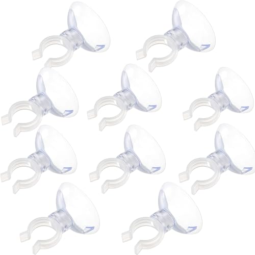 Aquarium Suction Cup Clips Set Fish Tank Air Line Holder Clear Plastic for Glass Fish Supples and Fish Tank Clear Airline Tubing Decorations Shrimp Nests and Reptile - size: Φ0.51in/13mm