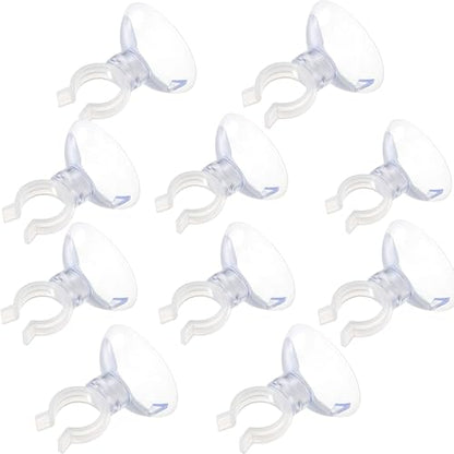 Aquarium Suction Cup Clips Set Fish Tank Air Line Holder Clear Plastic for Glass Fish Supples and Fish Tank Clear Airline Tubing Decorations Shrimp Nests and Reptile - size: Φ0.67in/17mm