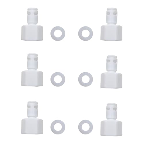 1/2" Female NPT Thread Adapter for Reverse Osmosis Water Filter,NSF Certified 1/2" Female Thread to 1/4" OD Push to Connect Plastic ro Fittings .（Pack 6） - size: 1/4'' tube to 1/2'' female thread