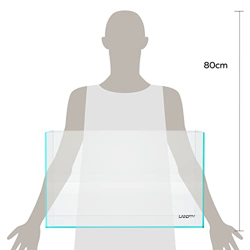 60P 16 Gallon Rimless Low Iron Glass Aquarium Tank, 23.6" L x 11.8" W x 14.2" H, 6mm Ultra Clear Fish Tank with Nano Foam Leveling Mat - size: 16Gal W23.6×D11.8×H14.2 in(60x30x36cm)