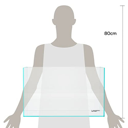 60P 16 Gallon Rimless Low Iron Glass Aquarium Tank, 23.6" L x 11.8" W x 14.2" H, 6mm Ultra Clear Fish Tank with Nano Foam Leveling Mat - size: 16Gal W23.6×D11.8×H14.2 in(60x30x36cm)