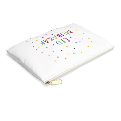 3dRose Eid Mubarak - happy Eid blessing after Ramadan Islamic Muslim holidays Accessory Pouch Small - size: Small