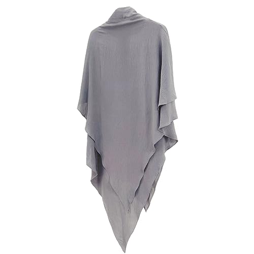 khalat Womens Muslim Prayer Dress Front Zipper Kaftan Islamic Robe Modest Solid Abayas for Women Muslim - color: Light Gray+hijab
