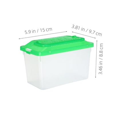 GANAZONO 2pcs Portable Handheld Fish Tank Breeding Carrier for Betta Fish Reptiles and Small Pets Secure and Travel-Friendly Critter Carrier