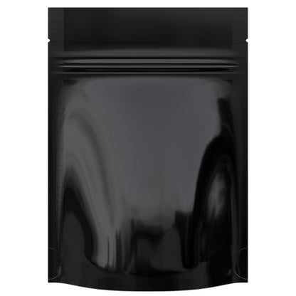 Mylar Style Barrier Bags – Zipper w/Heat Seal – 100 Bags (Gloss Black/Clear, 1/8 Ounce - 3.62?x5?x1.5?) - color: Gloss Black / Clear, size: 3.62x5x1.5 Inch (Pack of 100)