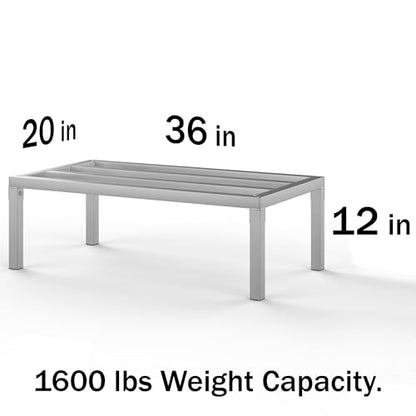20 in X 36 in. Aquarium Stand | Industrial Style Aluminum Fish Tank Base with Open Frame Design - size: 20 W x 36 L x 12 H