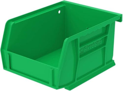 Akro-Mils 30210 AkroBins Plastic Storage Bins, 5"x4"x3", Green, 24-Pack | Space-Saving Stackable Bins for Garage, Pantry, Craft Organization - color: Green