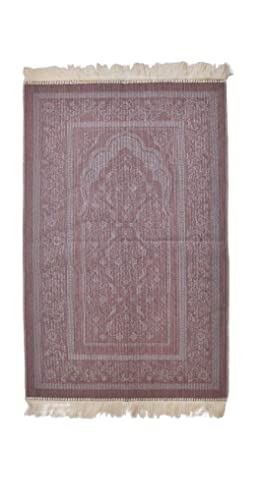Islamic Prayer Rugs, Muslim, Prayer Rugs for Women, Men and Kids, Hajj Prayer Rugs, Best Ramadan Gifts, Mosque, Soft Prayer Rugs, Premium Quality, Made in Turkey, Turkzar (Red)