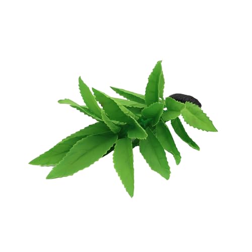 2-Pack 12 Inch Aquarium Silk Aquarium Plants, Artificial Plastic Plant | For Small Tank, Goldfish, Fish Hides - color: Green a