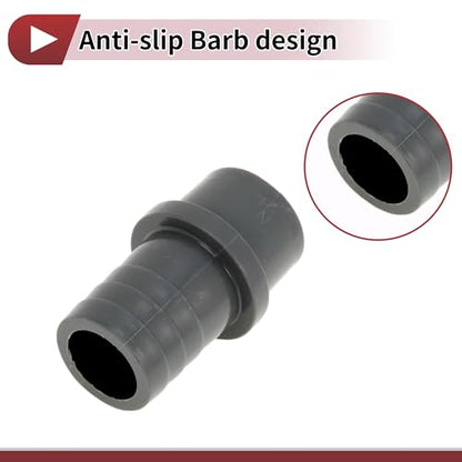 Plastic Hose Barb Fitting 1-1/4" x 1.2" Barb OD Straight Through Pipe Connector Grey 5 Pcs - color: Gray, size: 1-1/4"x 1.2" OD