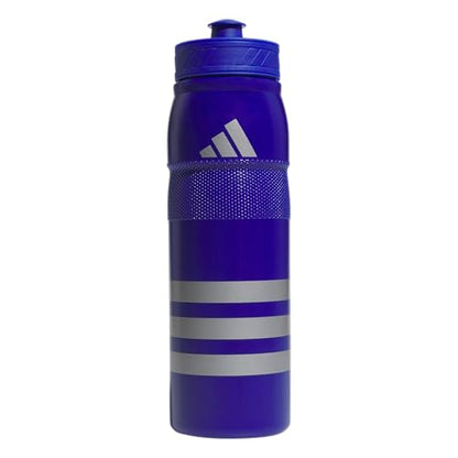 adidas 750 ML (28 oz) Stadium Refillable Plastic Sport Water Bottle - color: Bold Blue/Grey/Bold Blue