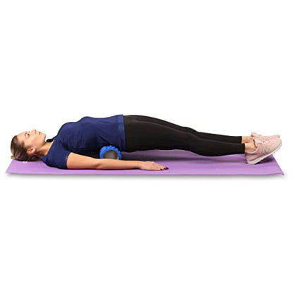 DRUNA Foam Roller for Muscle Massage, Pilates & Yoga 13"x5.5" Medium Firm PVC Foam Roller for Deep Tissue Massage, Recovery & Flexibility (Purple) - color: Purple