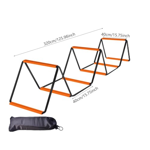 Qianly Agility Ladder, Speed Ladder, Foldable Portable Football Footwork Ladder, Agility Training Equipment for Workout, 8 Grids with Bag